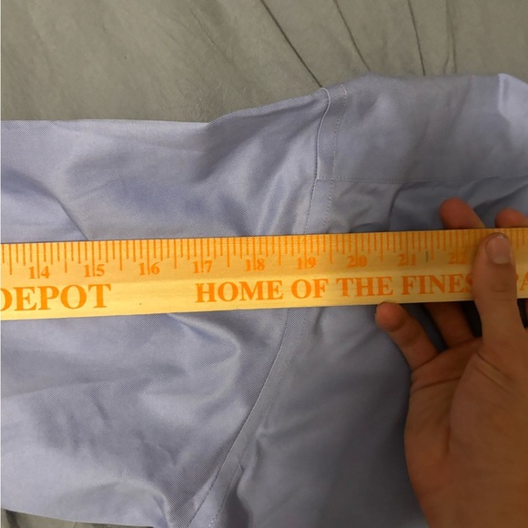 thomas dean Mens Dress Shirt Light Blue 100% Cotton 15R 32-33 NWOT - Picture 6 of 12